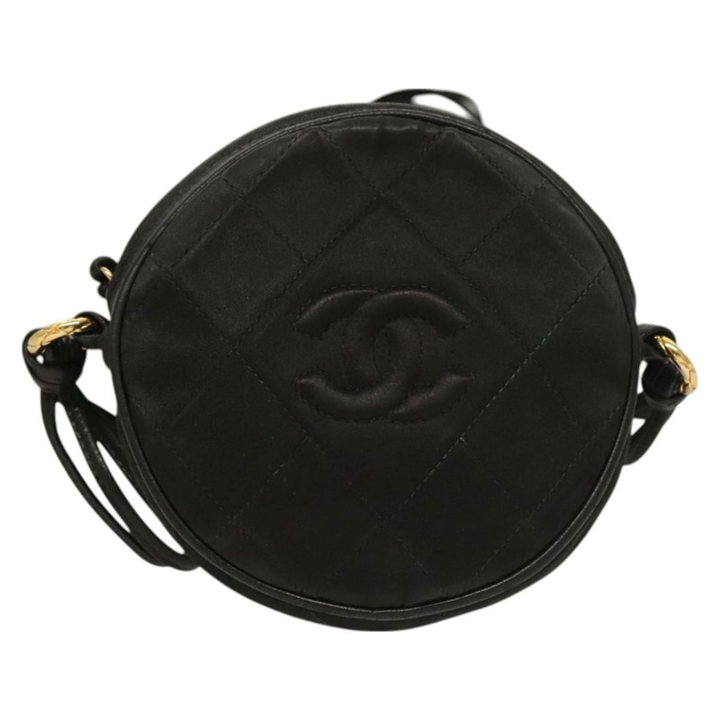 【日本直送】香奈兒 Matelasse COCO Mark 單肩包 緞面黑金 CC 正品 BA3613-1