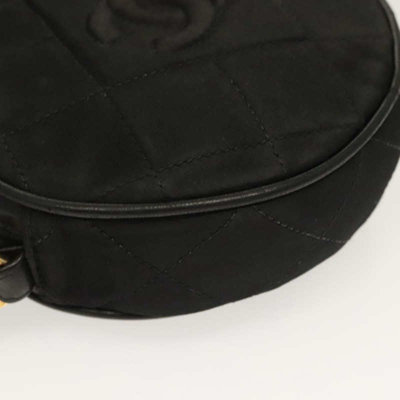 【日本直送】香奈兒 Matelasse COCO Mark 單肩包 緞面黑金 CC 正品 BA3613-9