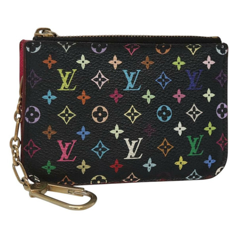 路易威登 Monogram Pochette Cles NM 零錢包 黑色 M60279 正品 130521
