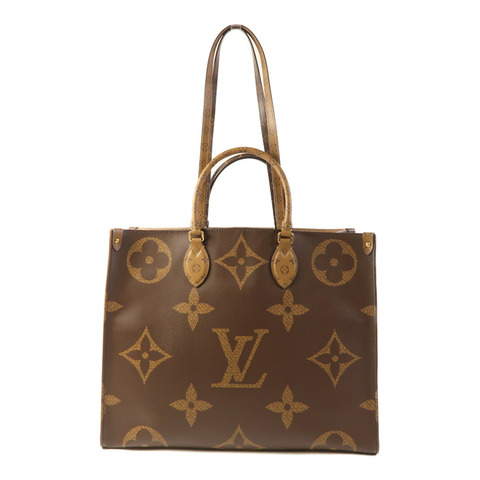 LOUIS VUITTON Monogram Giant Reverse On The Go GM金扣手挽肩背兩用袋
