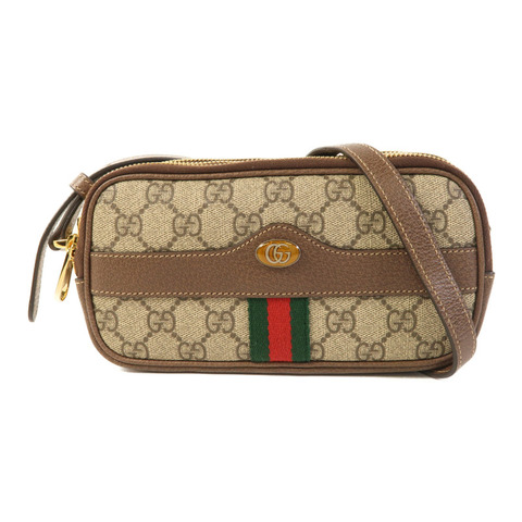 GUCCI 塗層帆布Ophidia Mini Bag金扣肩背袋