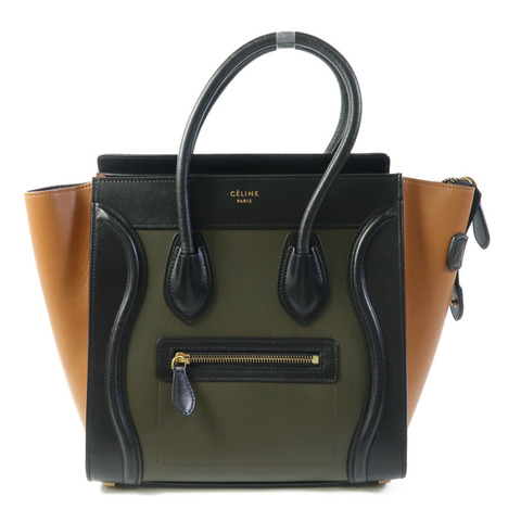 CELINE 牛皮皮革Micro Luggage金扣手挽袋