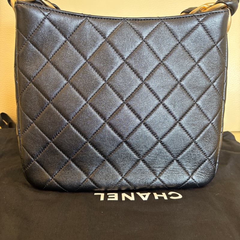 chanel 香奈兒 24s hobo 黑色 尺寸23*20 芯片款-16