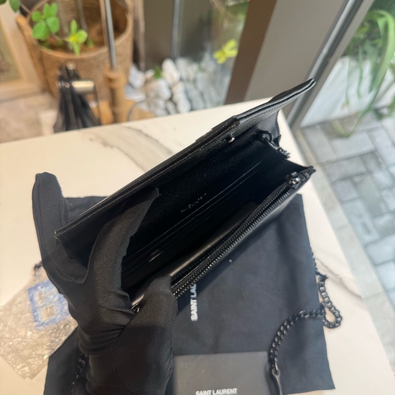 YSL 聖羅蘭 soblack WOC單肩斜挎鏈條信封 尺寸約19x12-6