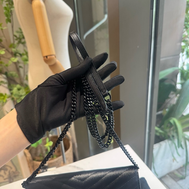 YSL 聖羅蘭 soblack WOC單肩斜挎鏈條信封 尺寸約19x12-7