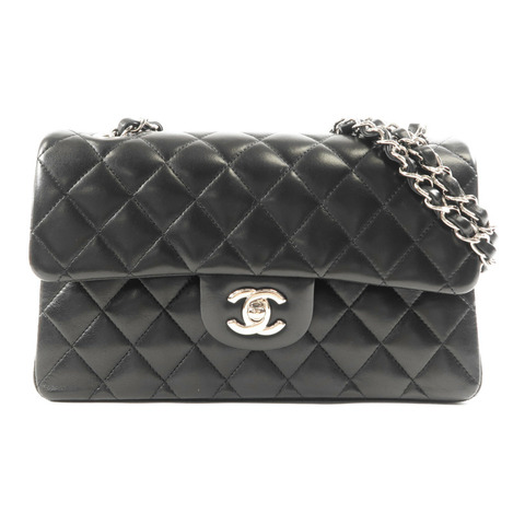 CHANEL 羊皮皮革Classic 23銀扣鏈帶肩背袋