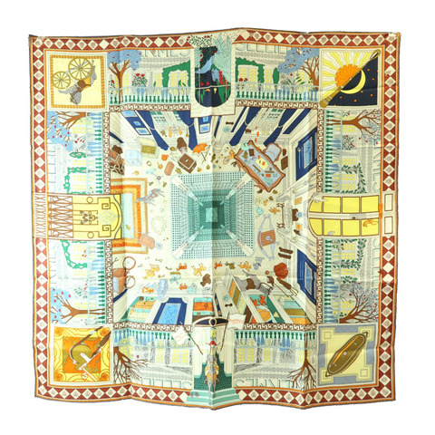HERMES 絲質Scarf 90X90絲巾