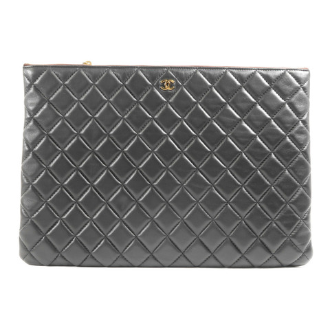CHANEL 羊皮皮革Clutch金扣手拿包