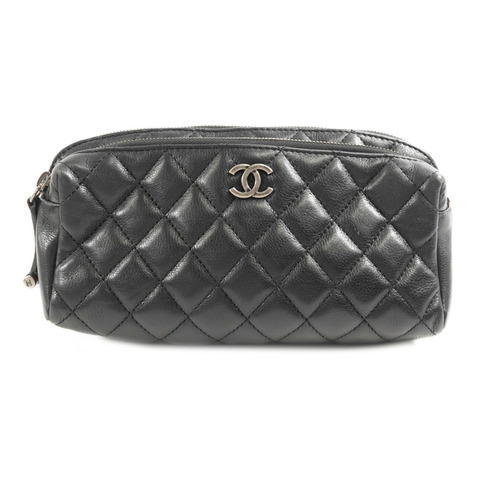 CHANEL 牛皮皮革Waist Bag銀扣腰包