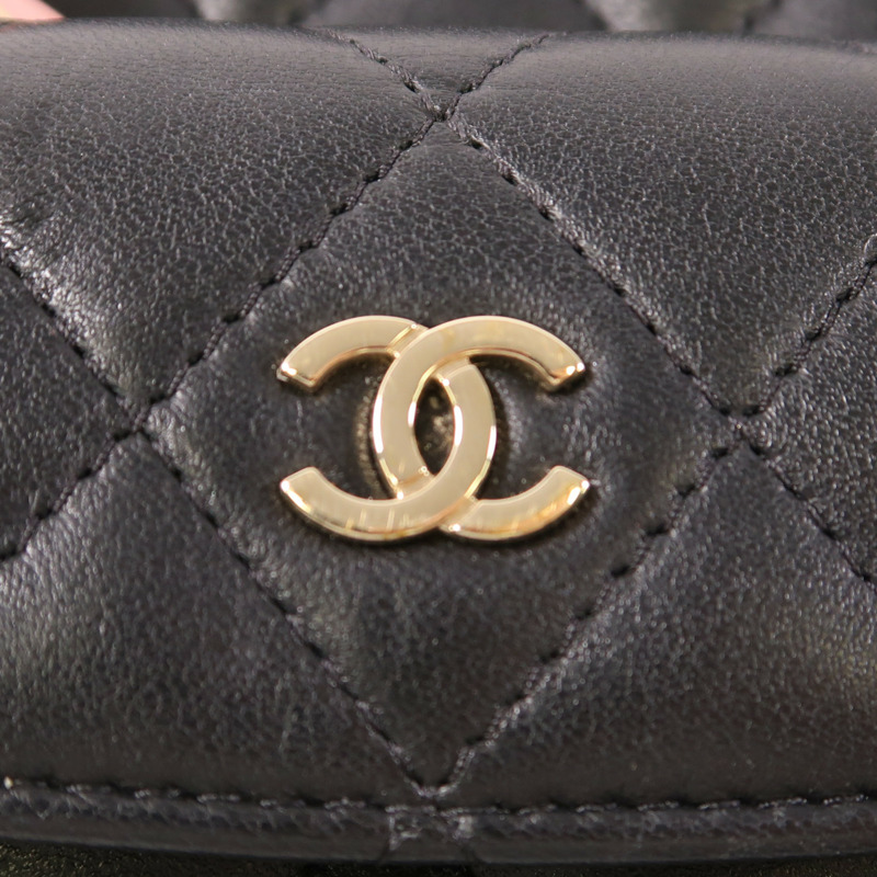 CHANEL 羊皮皮革Mini Backpack金扣背包-7