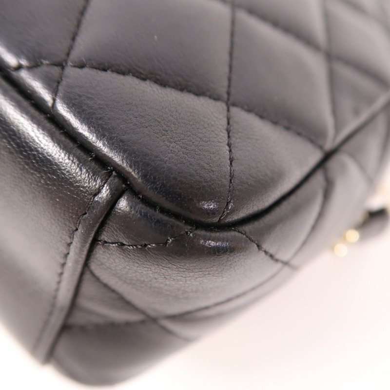 CHANEL 羊皮皮革Mini Backpack金扣背包-11