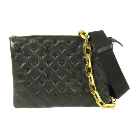 LOUIS VUITTON Monogram Embossed Coussin MM金扣肩背袋