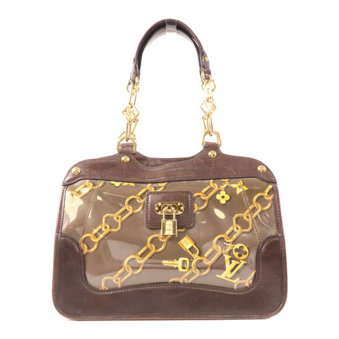 LOUIS VUITTON 牛皮皮革/PVC Cabas Charms Rare金扣肩背袋