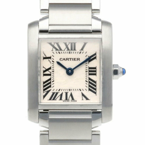 卡地亞 Tank Francaise SM 腕錶 不鏽鋼 2384 石英 女士腕錶 CARTIER