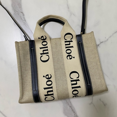 Chloe woody tote 小號 軍藍 🈵1萬折$3000