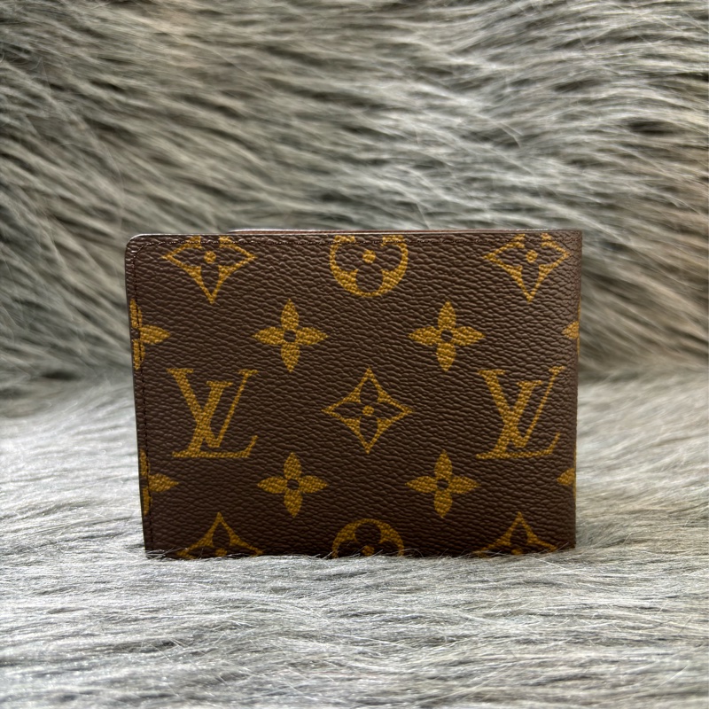 LV M60895 新款晶片款 原花 字紋 老花 發財夾 信用卡夾 短夾 皮夾 男夾 發財包-3