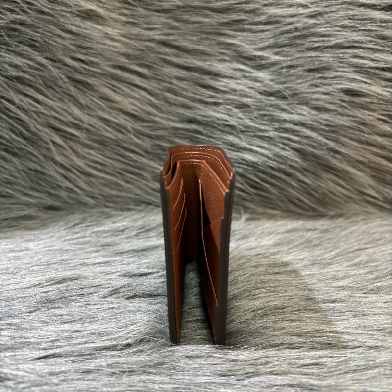 LV M60895 新款晶片款 原花 字紋 老花 發財夾 信用卡夾 短夾 皮夾 男夾 發財包-5