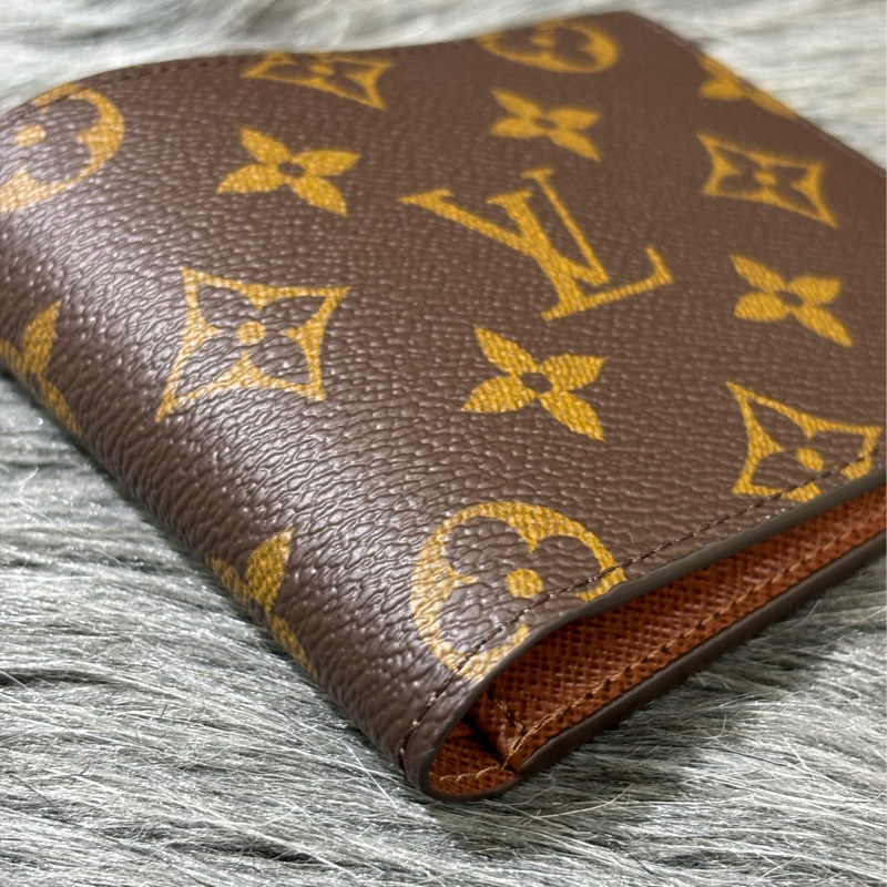 LV M60895 新款晶片款 原花 字紋 老花 發財夾 信用卡夾 短夾 皮夾 男夾 發財包-6