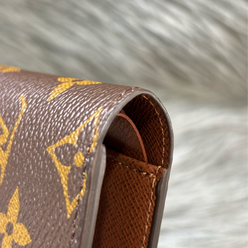 LV M60895 新款晶片款 原花 字紋 老花 發財夾 信用卡夾 短夾 皮夾 男夾 發財包-9