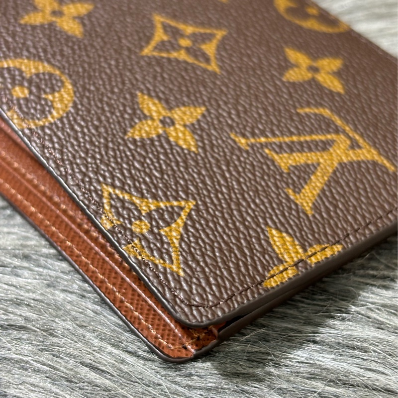 LV M60895 新款晶片款 原花 字紋 老花 發財夾 信用卡夾 短夾 皮夾 男夾 發財包-10