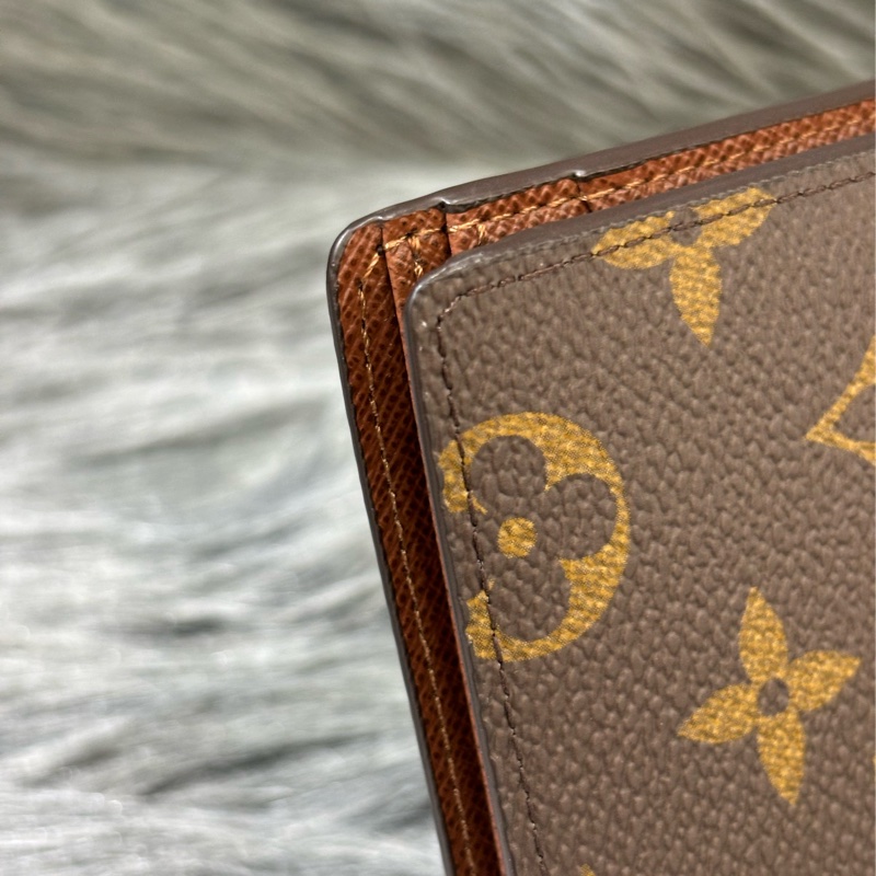 LV M60895 新款晶片款 原花 字紋 老花 發財夾 信用卡夾 短夾 皮夾 男夾 發財包-12