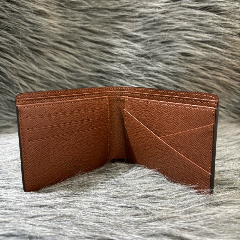 LV M60895 新款晶片款 原花 字紋 老花 發財夾 信用卡夾 短夾 皮夾 男夾 發財包-14