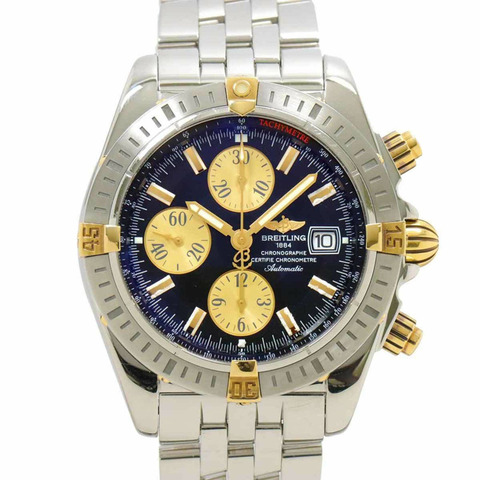 百年靈 Chronomat Evolution Combi B13356 男錶黑黃金自動機械 Chronomat