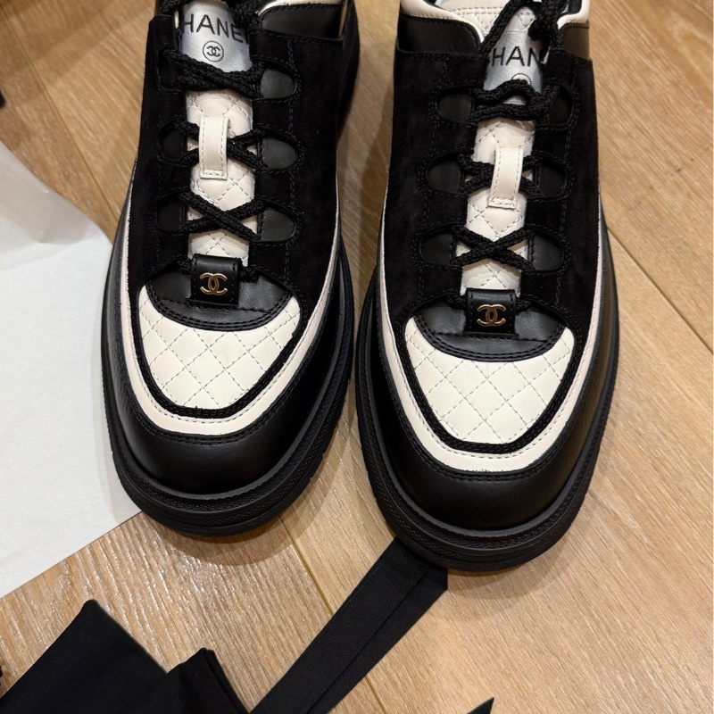 chanel25B全新 熊猫鞋 黑白色39半-0