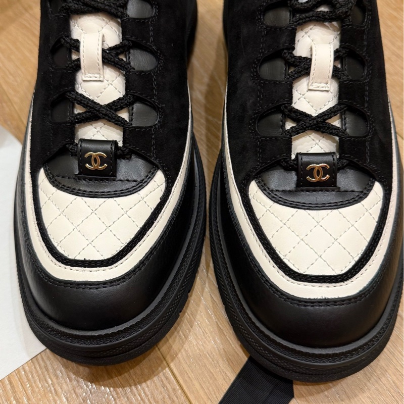 chanel25B全新 熊猫鞋 黑白色39半-3