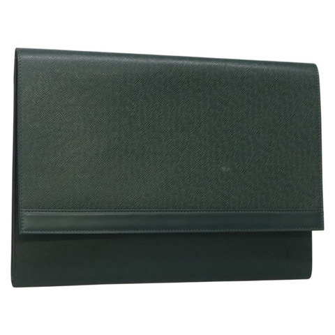 LOUIS VUITTON Taiga Pochette Amberop 手拿包 Epicea LV 正品 th6211