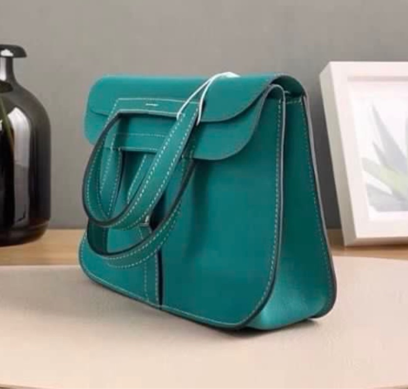 Hermes🌈Mini Halzan💚U1維羅納綠銀扣💚99新🌟Swift皮🌟-2