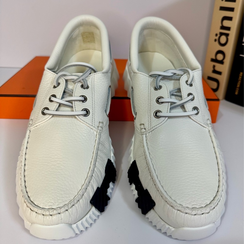 HERMES 全新全皮休閒鞋 42.5 號 僅穿過2-3次 比專櫃便宜-10