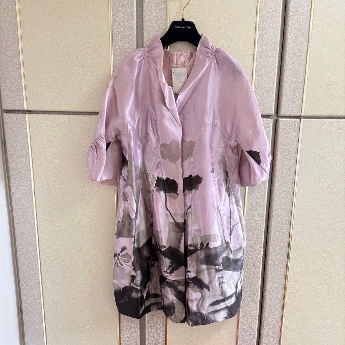 全新Shiatzy Chen夏姿正品綢緞質感粉紫色7-8分袖外套洋裝 40號 原價39800-6