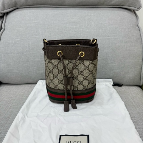 GUCCI 經典 Ophidia mini水桶包 斜背包