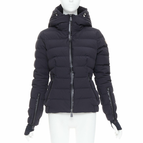 MONCLER Grenoble Chena Giubbotto black fitted puffer jacket Sz2 M