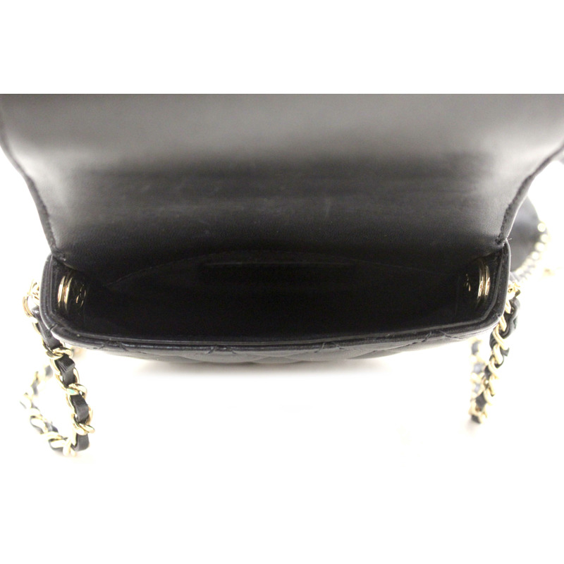 Chanel Black Quilted Calfskin Leather Double Side Pack Flap Bag-20