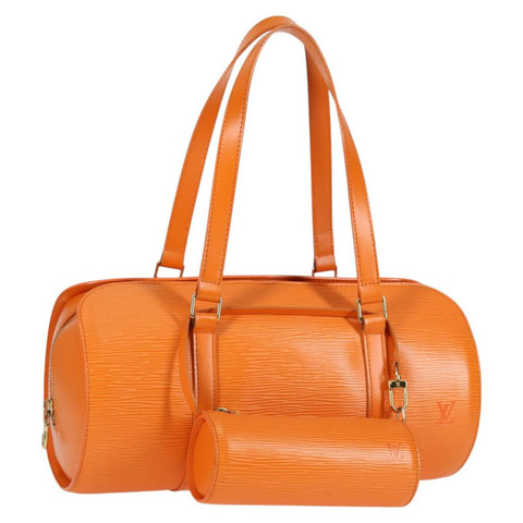 路易威登 Epi Soufflot 手提包 橙色 Mandarin M5222H LV 正品 130459V