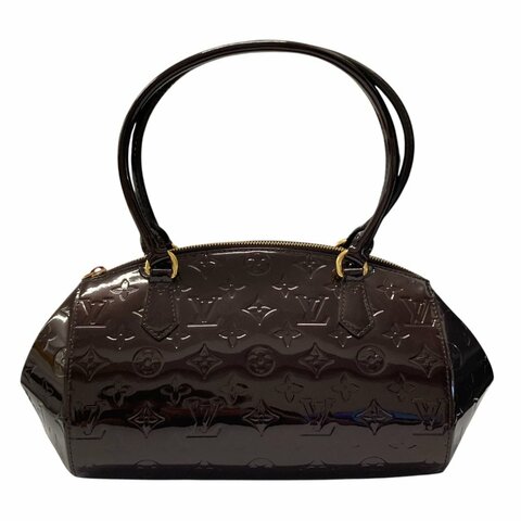 LOUIS VUITTON 路易威登 M91493 Sherwood PM Vernis 皮革 肩背包 葡萄色