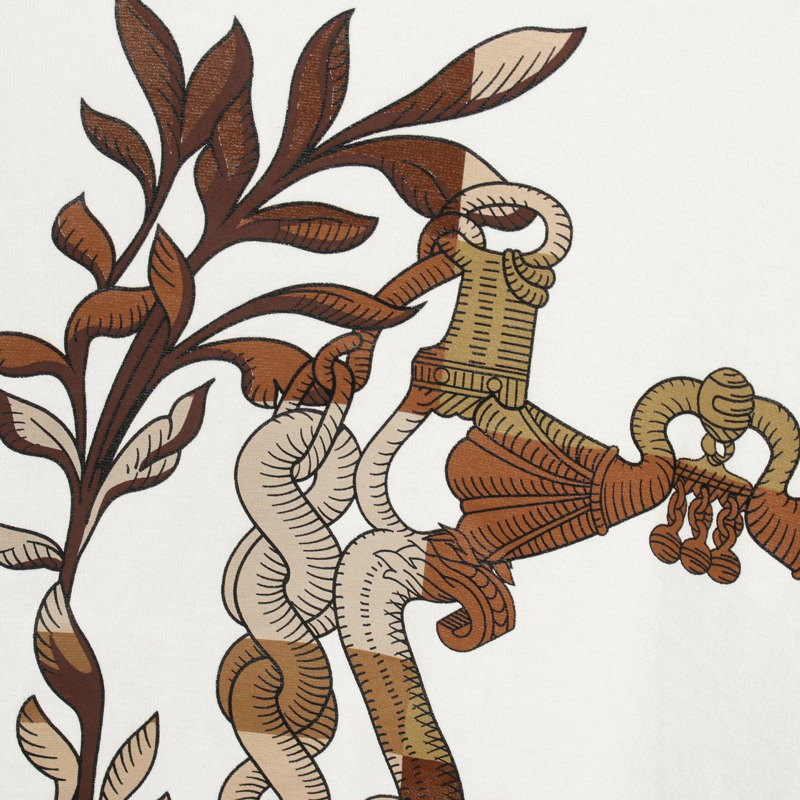 HERMES Della Cavalleria T卹洋裝 4E4530DA 棉白 #34 二手女款-5