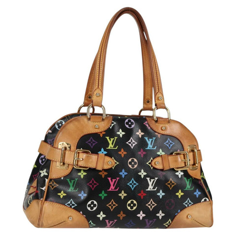 路易威登 Monogram 多色 Claudia 手提包 黑色 M40194 LV 授權 128859V