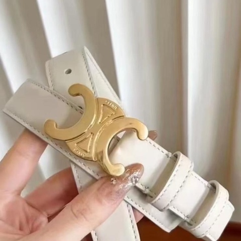 Celine ﻿女裝白色皮帶