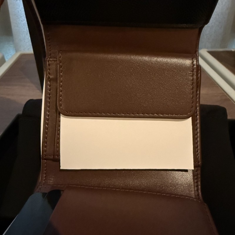 chanel coco短夾 淡金扣荔枝牛皮-9