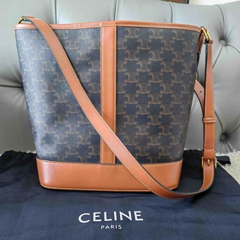 Celine凱旋門老花水桶斜背包肩背包