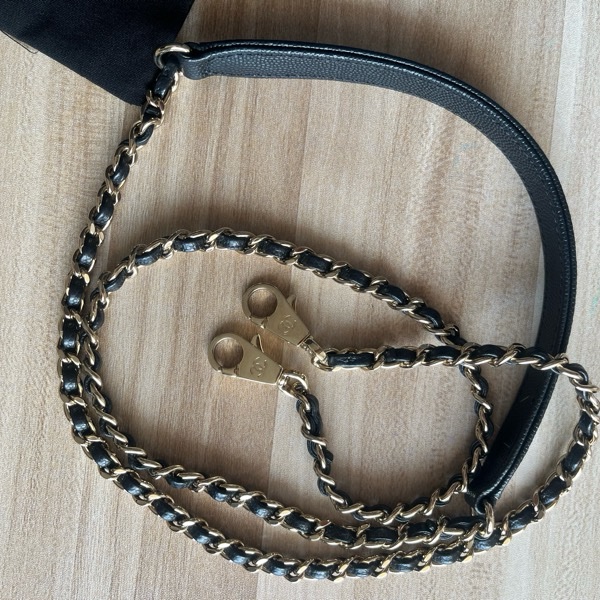 Chanel mini/ coco handle/black caviar膠膜未撕全配-10