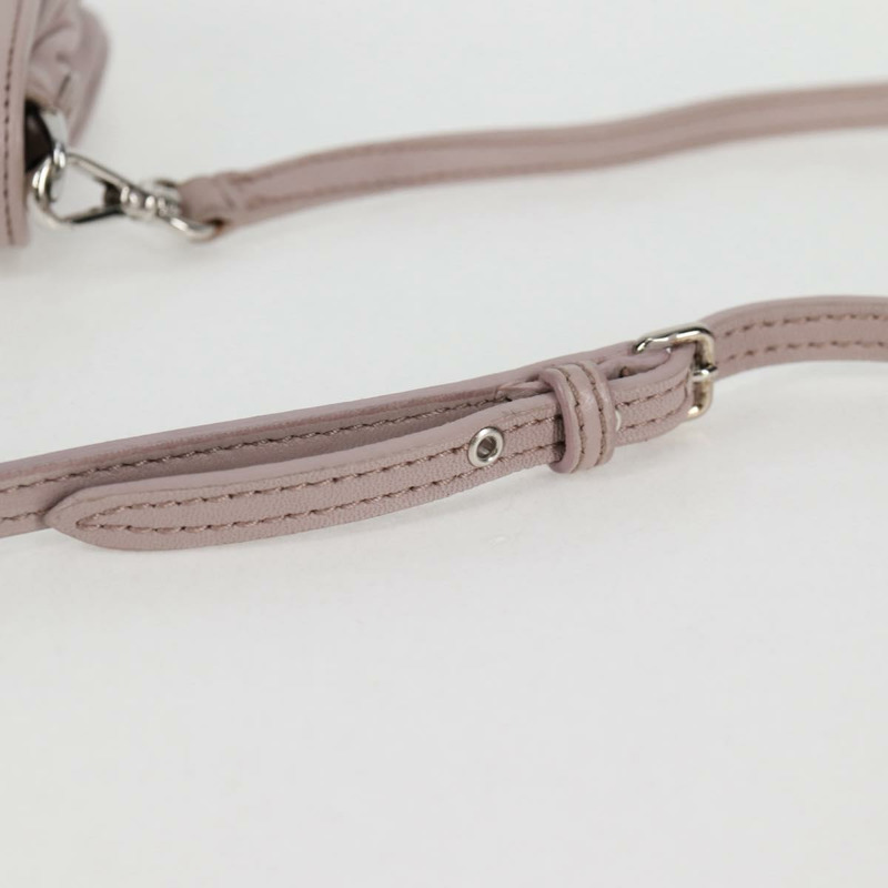 【日本直送】Miu Miu 鉚釘鏈單肩包 皮革 粉紅色 銀色 正品 130159V-7