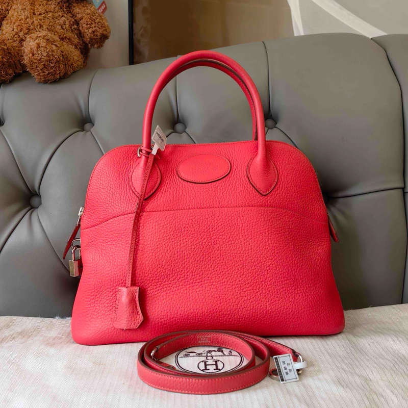 Hermès愛馬仕 Bolide保齡球31 國旗紅 框R刻-0