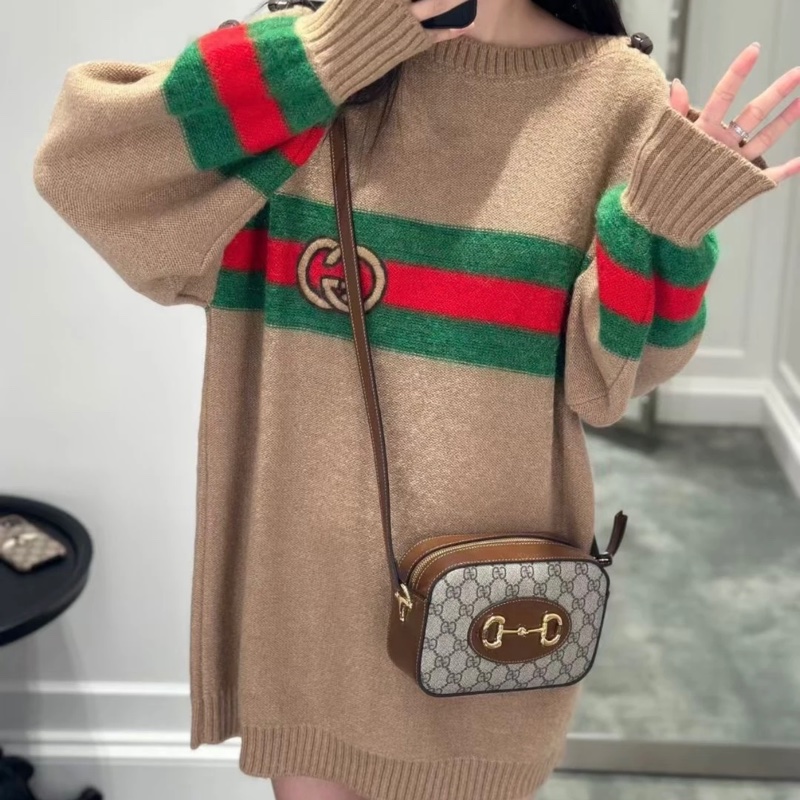 GUCCI古馳 Horsebit 1955 相機包 帆布 斜挎單肩包 女款-1