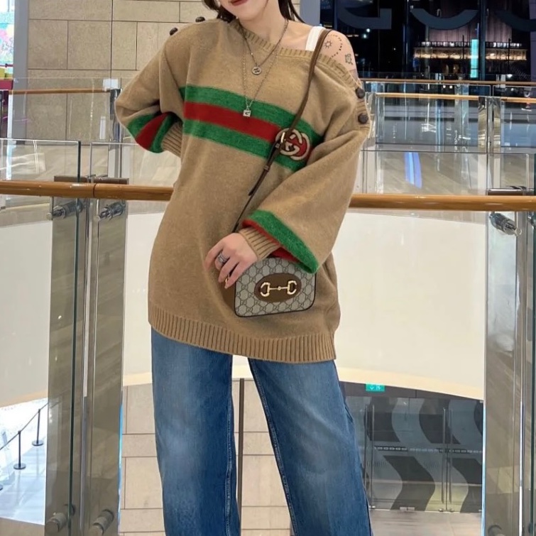 GUCCI古馳 Horsebit 1955 相機包 帆布 斜挎單肩包 女款-2