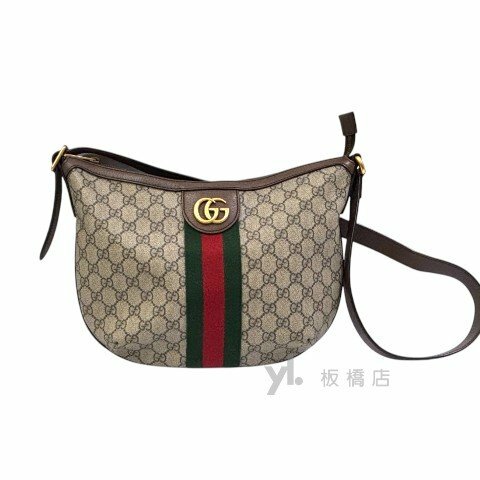 GUCCI包包 Ophidia帆布肩背彎月包 598125