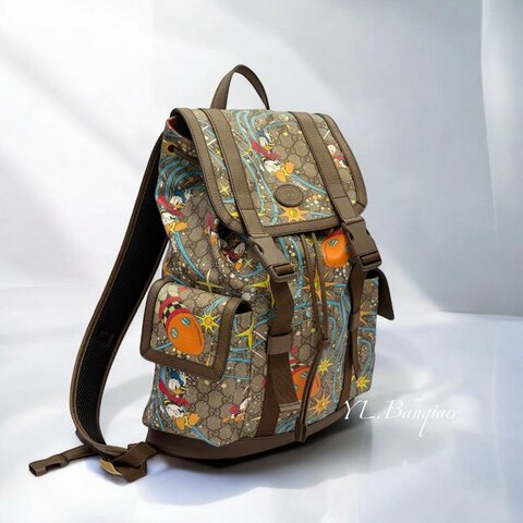 GUCCI DisneyxGucci聯名唐老鴨印花後背包645051
